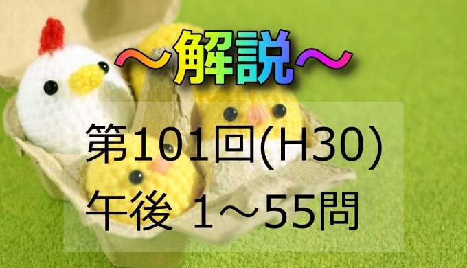 第101回 H30 助産師国家試験 解説 午後16 20 日々鍛錬
